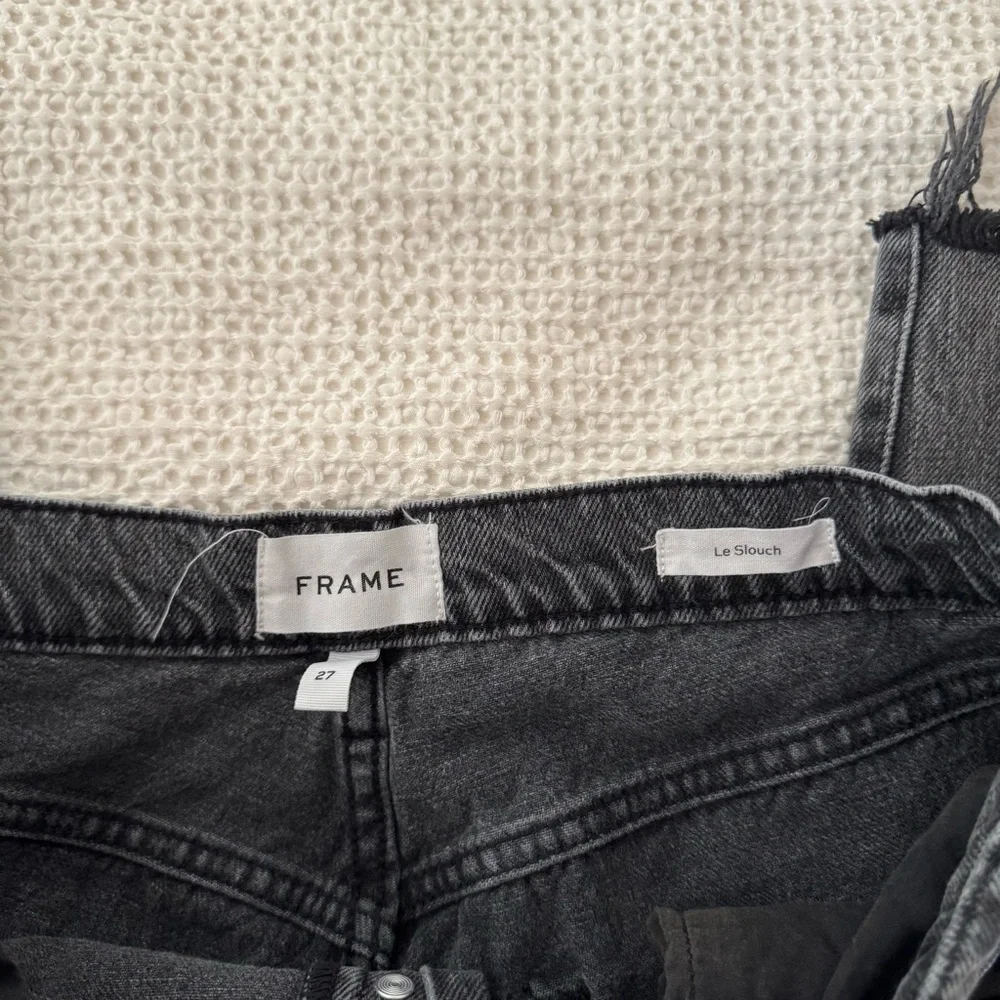 FRAME Denim Black Le Slouch Jeans Size 27 - Picture 2 of 6